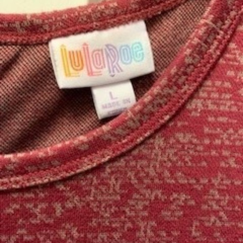 LulaRoe red marble dress